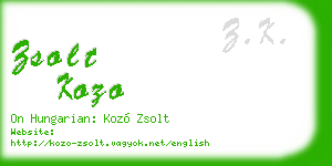 zsolt kozo business card