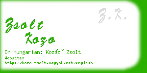 zsolt kozo business card
